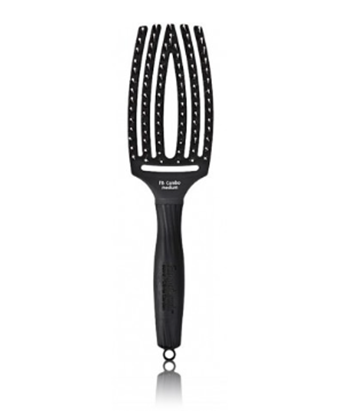 Attēls no Olivia Garden Fingerbrush Combo Hair brush Medium Black