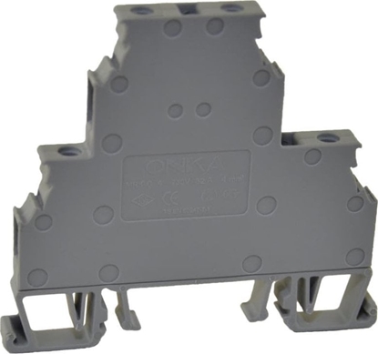Изображение ONKA Elektrik Zczka szynowa gwintowa MRK 4-przewodowa 4mm2 szara T0-1652