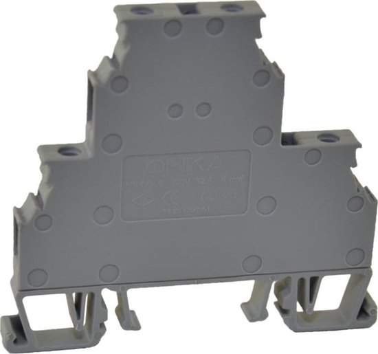 Изображение ONKA Elektrik Zczka szynowa gwintowa MRK 4-przewodowa 4mm2 szara T0-1652