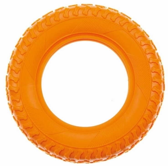 Picture of Opona, gryzak dla psa, TPR, pomaraczowa, 15x15x4 cm