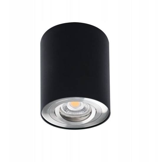 Изображение Oprawa nasufitowa punktowa natynkowa max 10W GU10 IP20 Ikl. BORD DLP-50-SR/B czarny/srebrny 22558