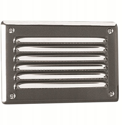 Изображение Osona wentylacyjna z siatk 100x165mm metalowa chrom WX907CHR