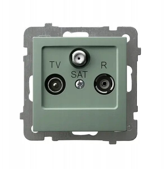 Picture of Ospel AS Gniazdo RTV-SAT kocowe matowy zielony GPA-GS/m/84