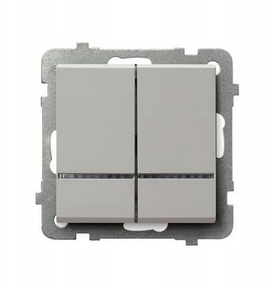 Picture of Ospel cznik dwugrupowy wiecznikowy z niebieskim podwietleniem kaszmirowy P-2RS/m/82