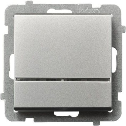 Picture of Ospel cznik jednobiegunowy Sonata 16AX IP20 z podwietleniem srebro mat (P-1RS/m/38)