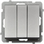 Picture of Ospel cznik potrójny Sonata 10AX IP20 srebro mat (P-13R/m/38)