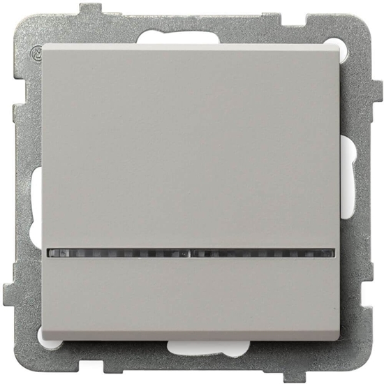 Picture of Ospel cznik single-pole z podwietleniem niebieski kaszmir P-1RS/m/82