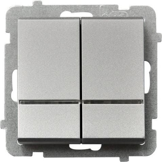 Picture of Ospel cznik wiecznikowy Sonata 16AX IP20 z podwietleniem srebro mat (P-2RS/m/38)