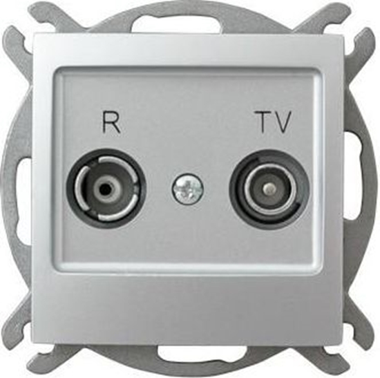 Picture of Ospel Gniazdo antenowe Impresja RTV kocowe srebrne (GPA-YK/m/18)