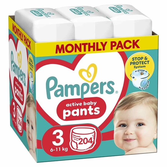 Picture of Pampers Pants autiņbiksītes, 3. izmērs, 204 gab.
