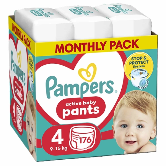 Picture of Pampers Pants autiņbiksītes, 4. izmērs, 9kg-15kg, 176 gab.