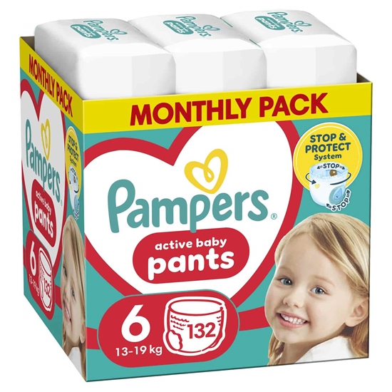 Picture of Pampers Pants autiņbiksītes, 6. izmērs, 15kg+, 132 gab.
