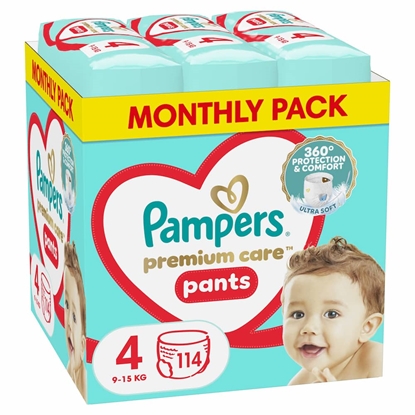 Picture of Pampers Premium Care pants autiņbiksītes, 4. izmērs, 114 gab.