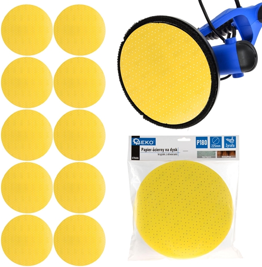 Picture of Papier cierny na dysk  krek z otworami 225mm P180 /yrafa/ (10/100/500)