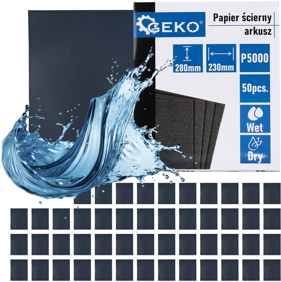 Picture of Geko Papier cierny wodny  arkusz 230x280mm P5000 (50/1000)