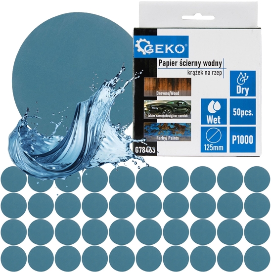 Picture of Papier cierny wodny  krek na rzep 125mm P1000 (50/1000)