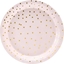 Picture of Party Deco Talerzyki papierowe, kropki, jasnoróowe, rednica 18 cm, 6 szt. uniwersalny