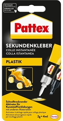 Изображение Pattex Klej sekundowy Plastix, Klej dwuskadnikowy 4ml/2g