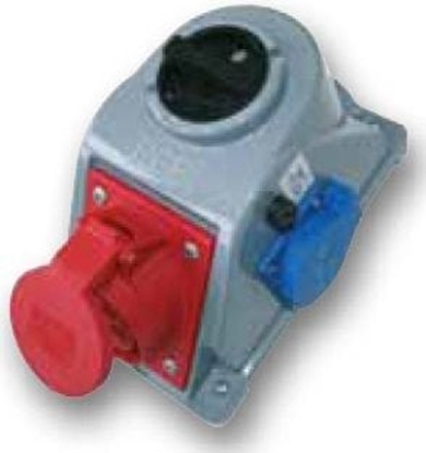 Picture of PCE Gniazdo stae z wycznikiem L-0-P 16A 4P 400V + 2P+Z 230V IP44 COMBO-POL (960615411W)