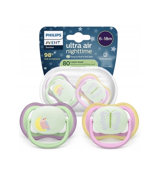 Picture of Philips Avent Ultra Air Night Baby Pacifier 6-18m 2pcs