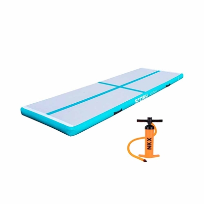 Attēls no Piepūšams vingrošanas matracis Story Airtrack 3m x 1m x 10cm aquagreen
