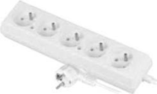 Picture of Plastrol Przeduacz 5-gniazda z/u 10A 5m biay PS-570 (W-97488)