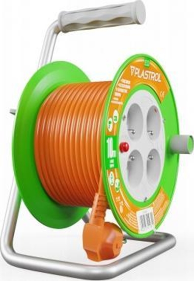 Picture of Plastrol Przeduacz bbnowy STANDARD LINE 10m H05VV-F 3x1 4xGS /+ termik/ 10A pomaraczowy