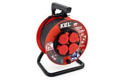 Picture of Plastrol Przeduacz bbnowy warsztatowy Professional Line 4x2p+Z 10A 2300W 25m czarny KEL