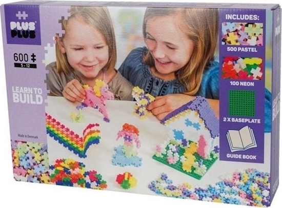 Picture of Plus Plus Klocki PlusPlus Mini Mix 600el. (Pastel/Neon) + 2 pytki