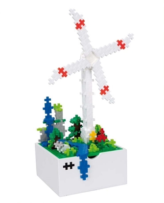 Picture of Plus Plus konstruktor Wiatrak drewniane pudeko