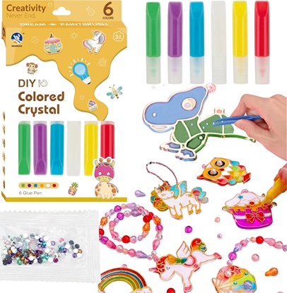 Attēls no ProNice ZESTAW ARTYSTYCZNY KREATYWNY DO MALOWANIA SZABLONY WZORY ZAWIESZKI NAUKA