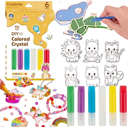 Attēls no ProNice ZESTAW ARTYSTYCZNY KREATYWNY DO MALOWANIA SZABLONY WZORY ZAWIESZKI NAUKA