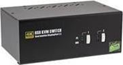 Attēls no Przecznik InLine InLine Desktop KVM Switch - 2-portowy - Dual Monitor Displayport 1.2 - 4K - USB 2.0 - Audio