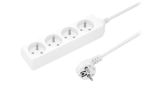 Picture of Przeduacz 4-gniazda z/u 16A 10m /OMY 3x1,5/ biay PS-470 T-110750