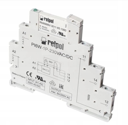 Picture of Przekanik interfejsowy 1P 6A 230V AC/DC PIR6W-1P-230VAC/DC 856069