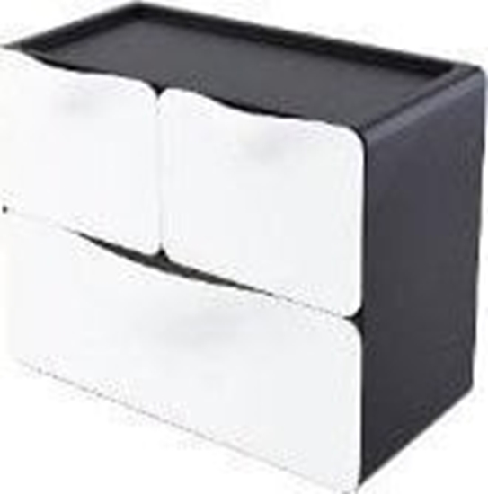 Picture of Przybornik nabiurkowy 3 - komorowy czarny