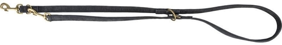 Picture of Pure, smycz regulowana, dla psa, skórzana, czarna, LXL: 2 m/25 mm