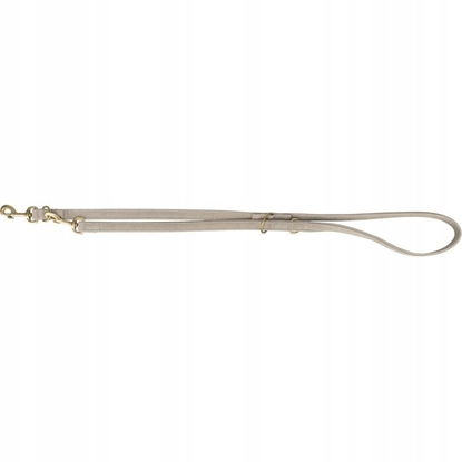 Picture of Pure, smycz regulowana, dla psa, skórzana, jasnoszara, LXL: 2 m/25 mm