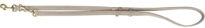Picture of Pure, smycz regulowana, dla psa, skórzana, jasnoszara, SM: 2 m/15 mm