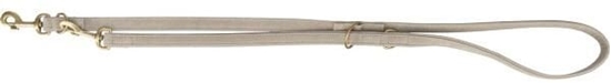 Picture of Pure, smycz regulowana, dla psa, skórzana, jasnoszara, SM: 2 m/15 mm