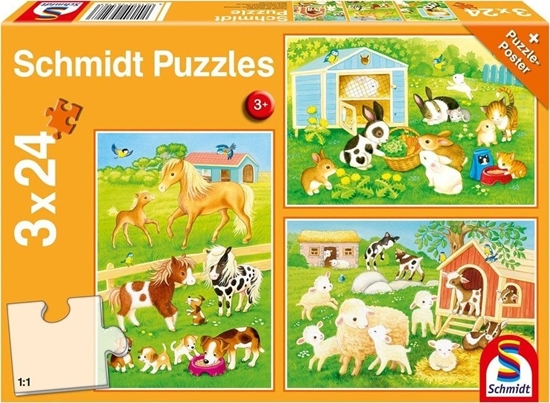 Изображение Puzzle 3x24 Sodkie zwierzaki G3