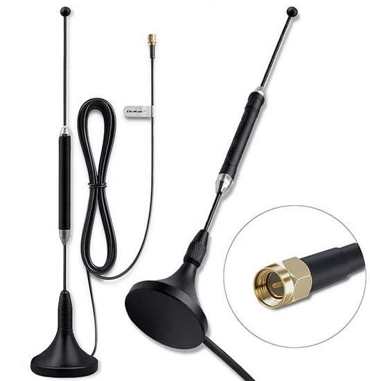 Picture of Qoltec Antena 4G LTE z podstaw magnetyczn| 5dBi | dookólna | wewntrzna | 600-2700 MHz | SMA | 3m