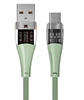 Изображение Qualo QTCN-AC-04 Transparent Nylon Cable USB-A – USB-C / 60W / 1.5m / green