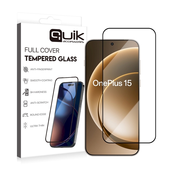 Picture of Quik Accessories Full Cover Tempered Glass for Samsung OnePlus 15