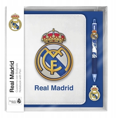 Изображение Real Madryt Zestaw 2w1 Dugopis Notes Zeszyt Notatnik Przybory Akcesoria / Rm00021