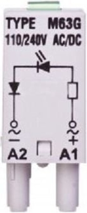 Attēls no Relpol Modu sygnalizacyjny L dioda: LED zielony 110-230 V AC/DC M63G szary (854854)