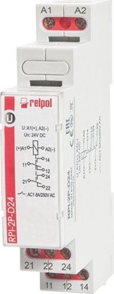 Attēls no Relpol Przekanik elektromagnetyczny 2P 8A 24VAC AgSnO2 RPI-2P-A24 863364