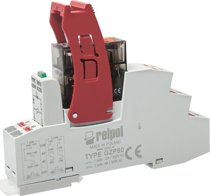 Attēls no Relpol Przekanik interfejsowy PUSH-IN 2P 230V AC 8A AgNi PI84P-230AC-M93G-PS-2012 864847