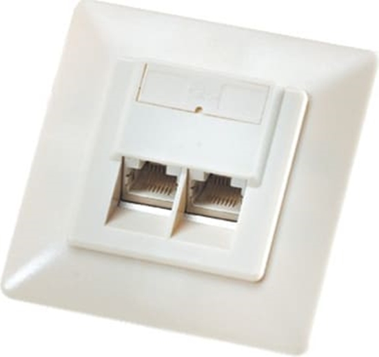 Picture of RJ45 rozete, kat.5e, 2x, balta, UTP, Roline