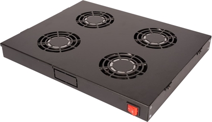 Attēls no Roline 19" Fan unit with 4 fans, ON/OFF black